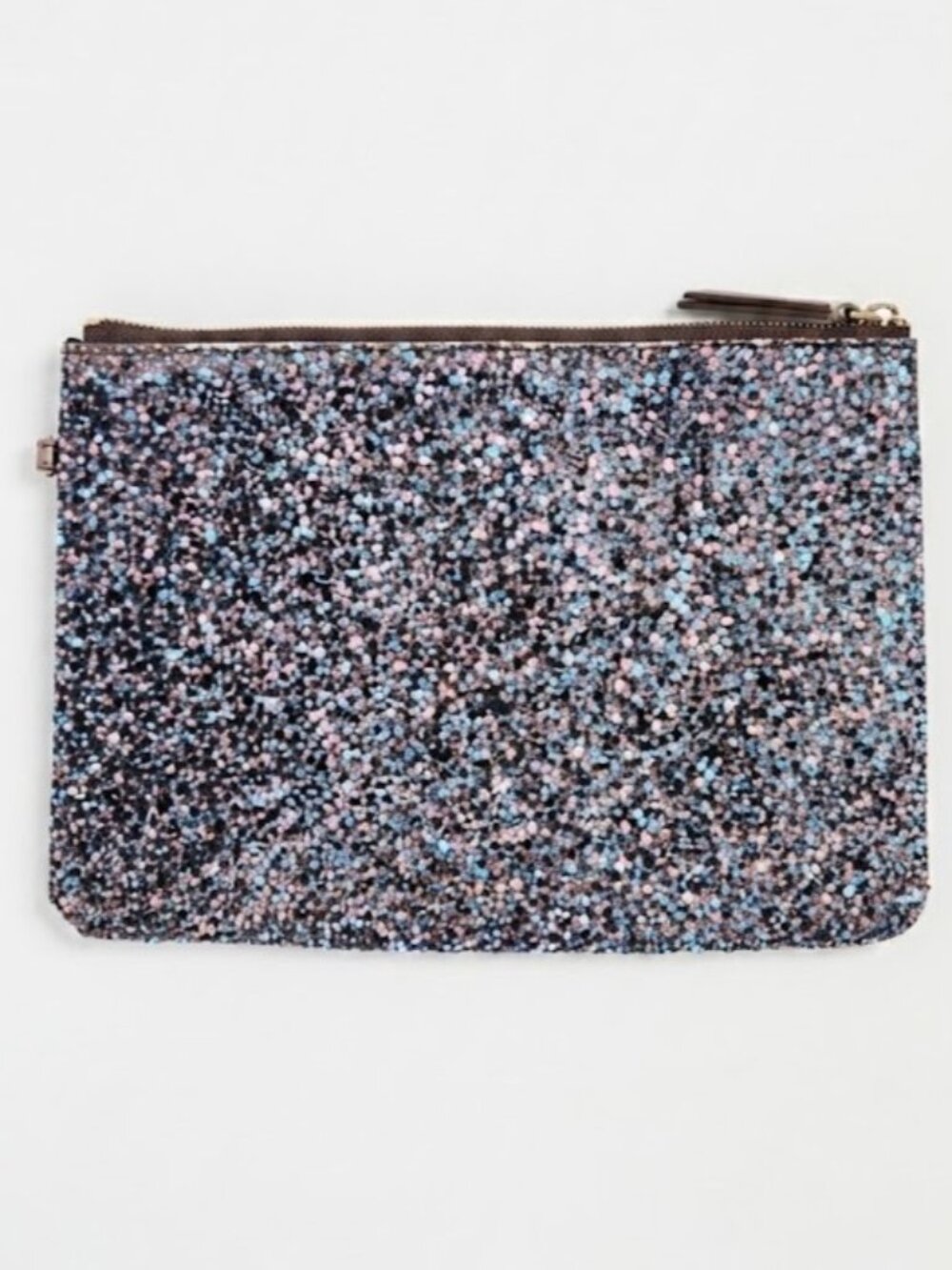 Aldo Pink & Blue Sparkle Glitter Zip Make Up Bag Pouch